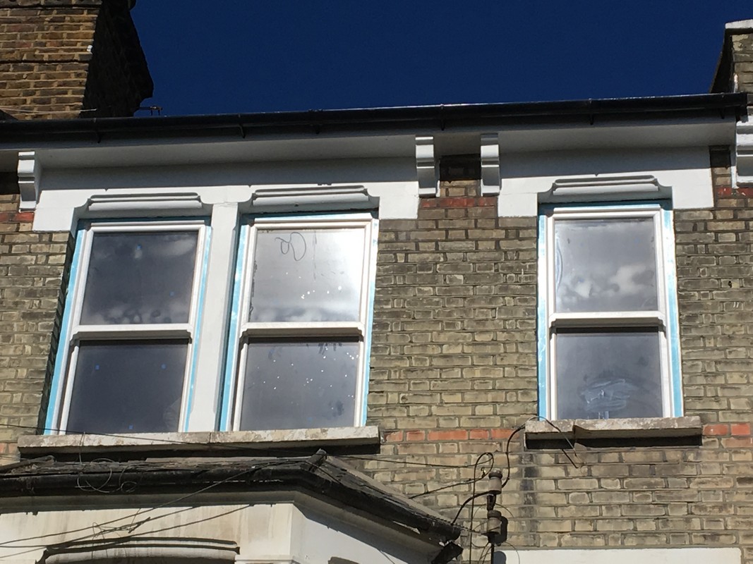 New uPVC sash windows fitted on Victorian terrace in London